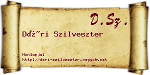 Déri Szilveszter névjegykártya
