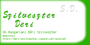 szilveszter deri business card