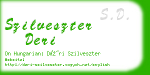 szilveszter deri business card
